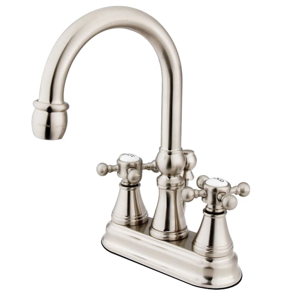 Kingston Brass 4" Centerset Bathroom Faucet, Brushed Nickel KS2618BX - main